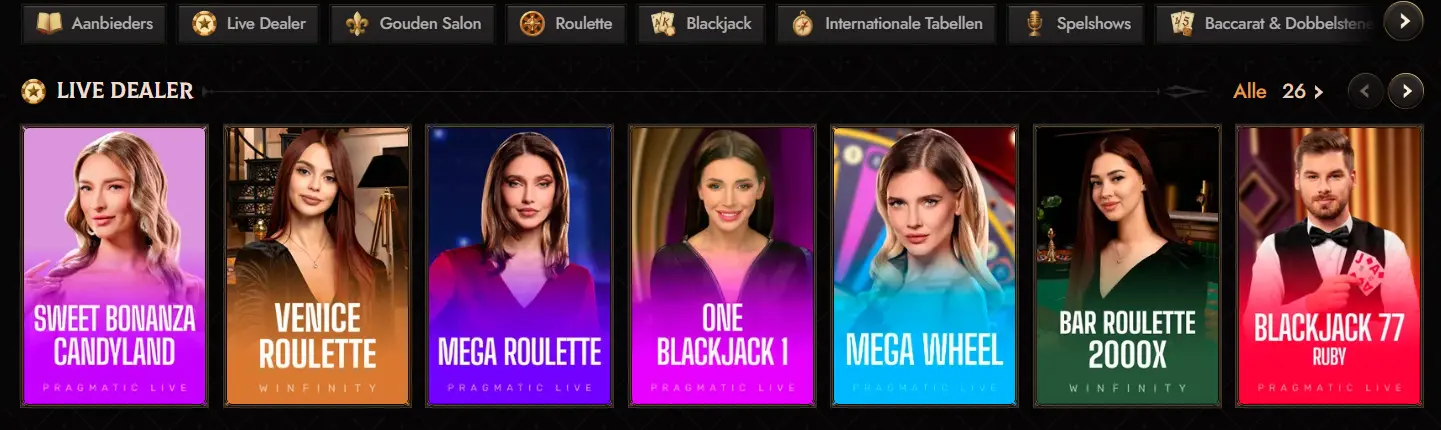 crusado casino live spellen