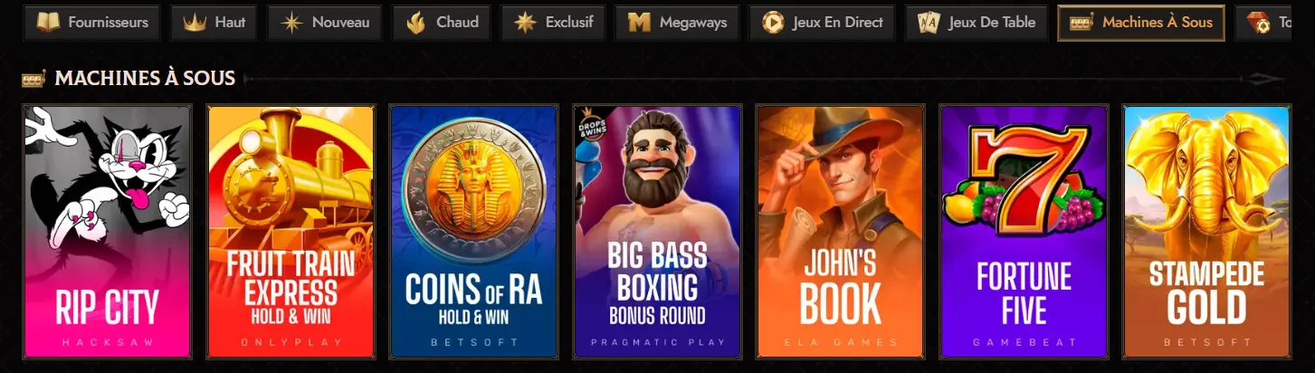 crusado casino sections