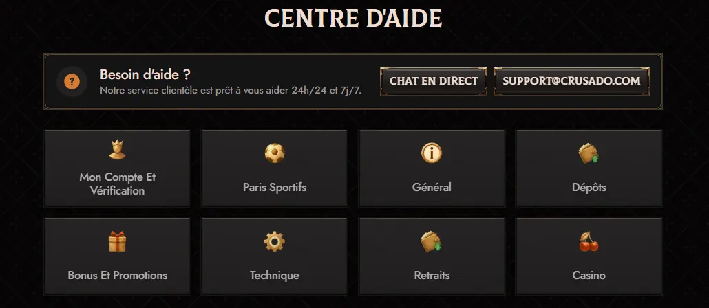 crusado casino service client